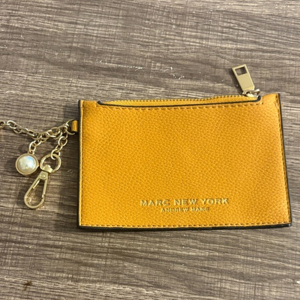 Marc New York Mustard Card Holder with Keychain